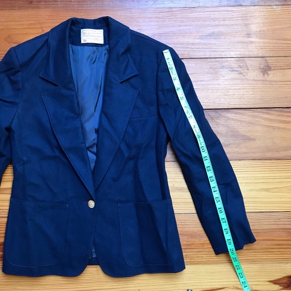 Pendleton Navy Wool Gold Button Blazer, EUC, 0/2 - Picture 10 of 14